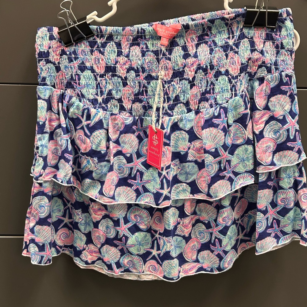 Simply Southern Blue and Pink Patterned Skirt